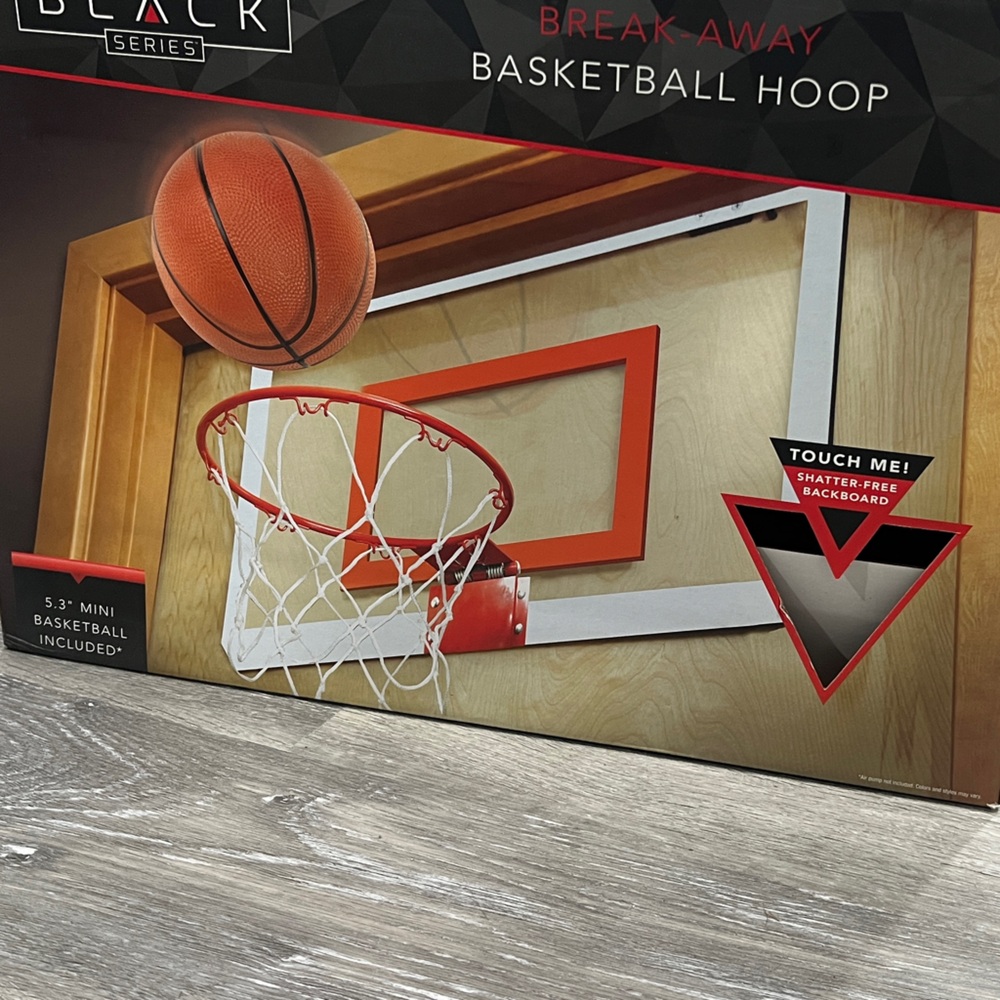 Spalding over the door Orange and White Basketball Hoop set